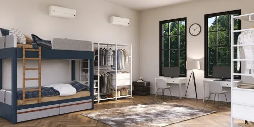 Comfortable room for two angry brats ;)