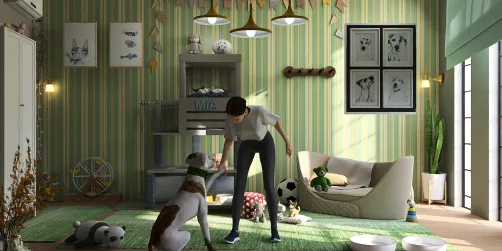 Quarto dos animais de estimação 