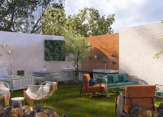Sudanese home courtyard Design Rendering