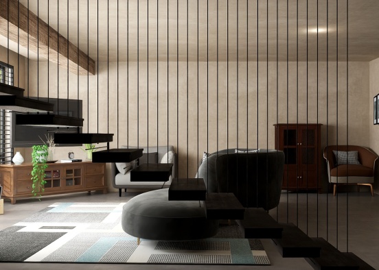 comfy living room
 Design Rendering