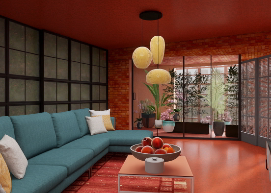 Transparent Living Room Design Rendering