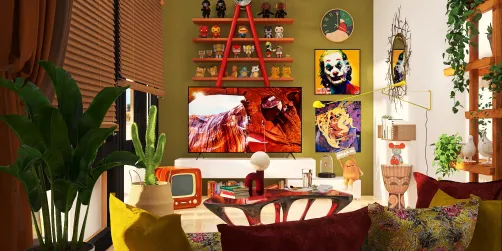 Retro colors room.