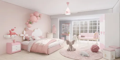 Pink toddler bedroom 