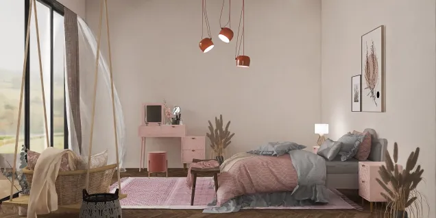 Flamingo Pink Bedroom 