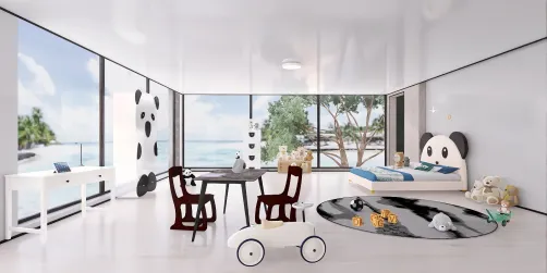 habitación de panda para niños