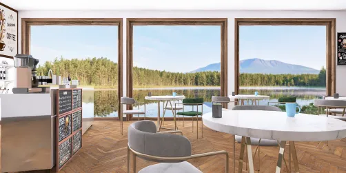 Little cafe in Scottish Mountains 