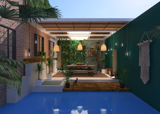 pool patio  Design Rendering