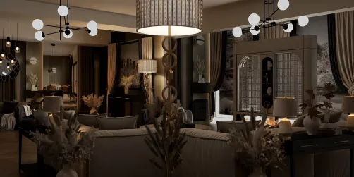 Modern Elegance Living and Dining Area