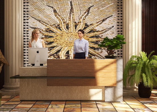 Hotel Lobby  Design Rendering