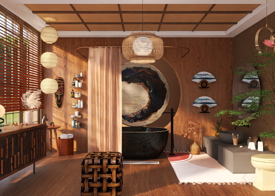 Chocolate Bathroom  Design Rendering