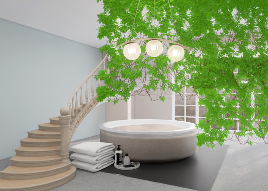 Small green spa design Design Rendering