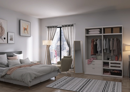 cozy appartement room🤍🤍 Design Rendering