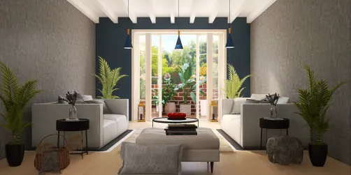 Blue grey room 