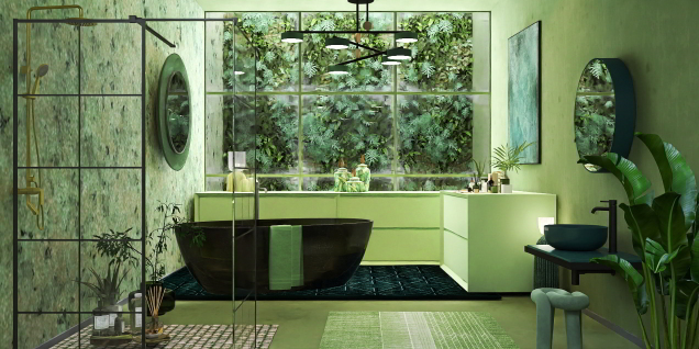 Green bathroom 💚🍏