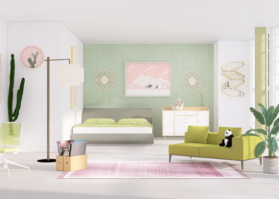 INFJ Boho Bedroom Design Rendering