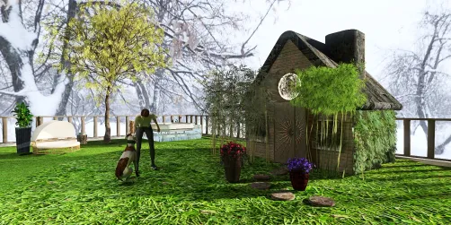 little rustic house