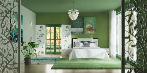 Tentando deixar um quarto verde feminino