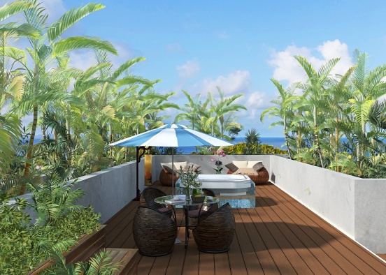 Surrounded by nature Roof top deck🍃 Design Rendering