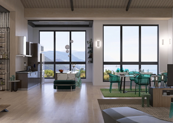 Open space with a view on the sea  Design Rendering
