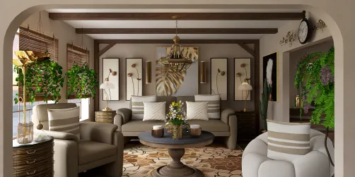 Elegant but functional living room 