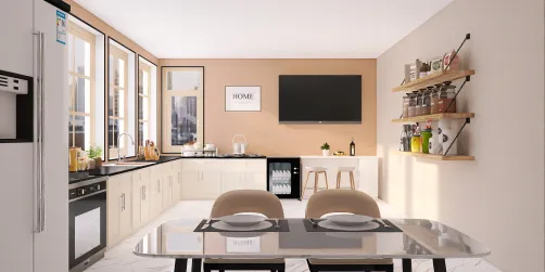 A small apartment-style kitchen.