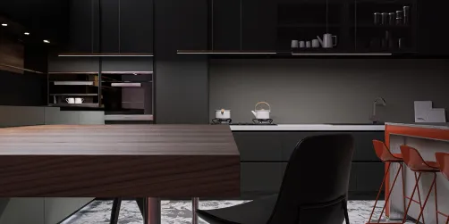 Simple dark kitchen idea 💡