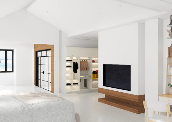WHITE BEDROOM Design Rendering