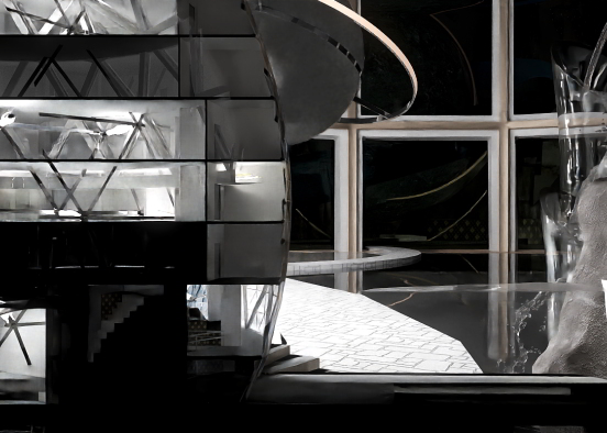 Futuristic Glass Environment Design Rendering
