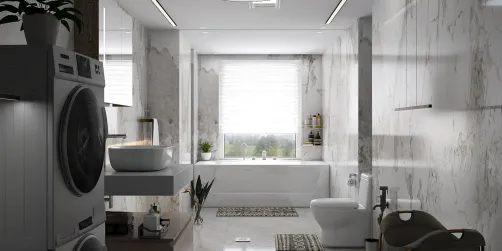 Beautiful marble bathroom 