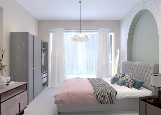 open plan bedroom 🛏 Design Rendering