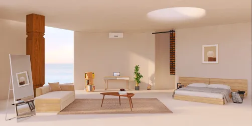 Balcony seahouse bedroom