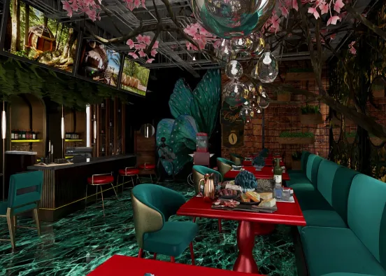 # Coffee shop Crazy 👌🏻🥰 Renderização de Design