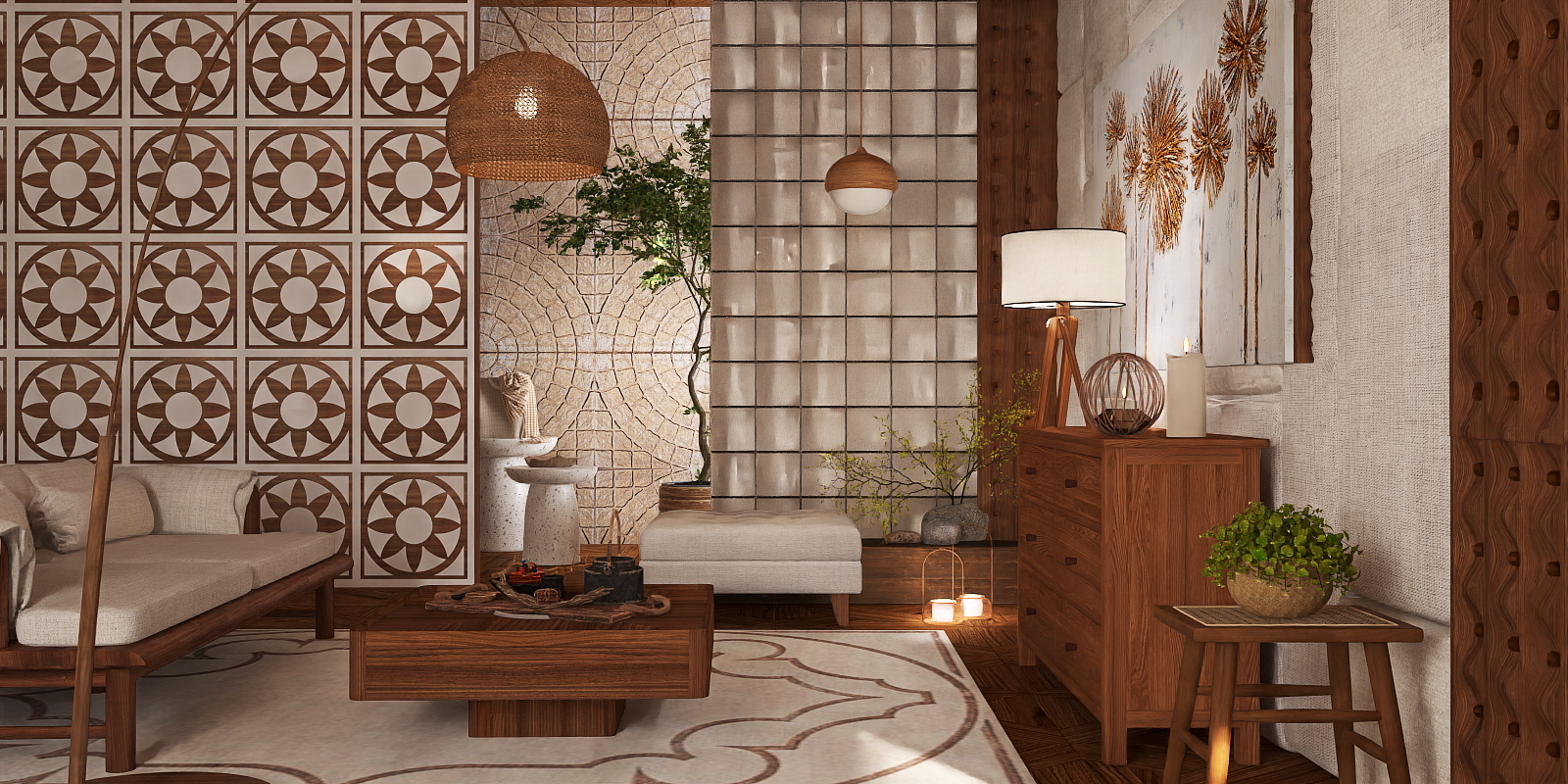 Stone/Wood/Glass/Fabric Tiles