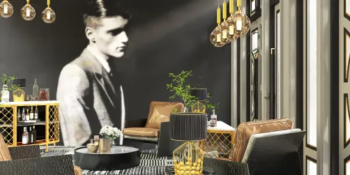 “The Gilded Ember Whiskey and Cigar Lounge” 
