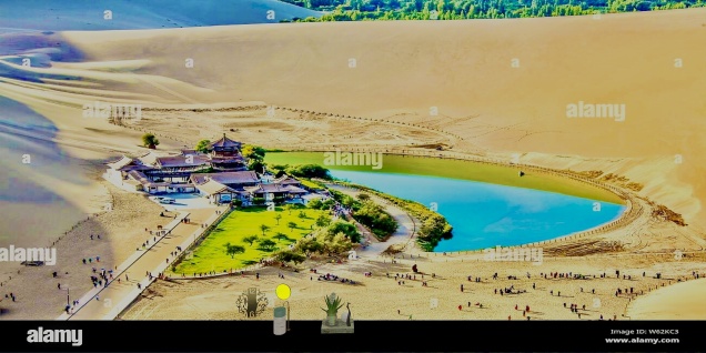 Dunhuang , the oasis of the gobi desert China