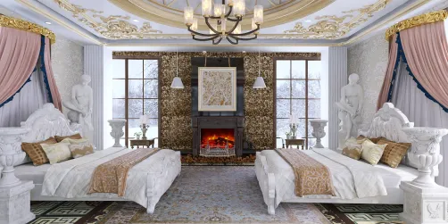 Luxury twin bedroom 