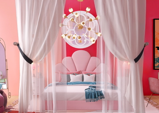 Pink flamingo room  Design Rendering