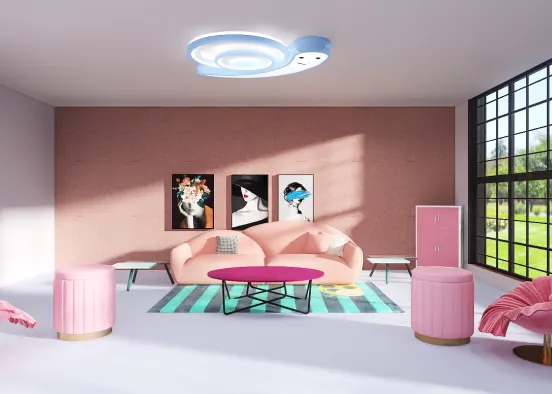 Barbie living room Design Rendering