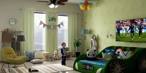Young kids dreamroom. 