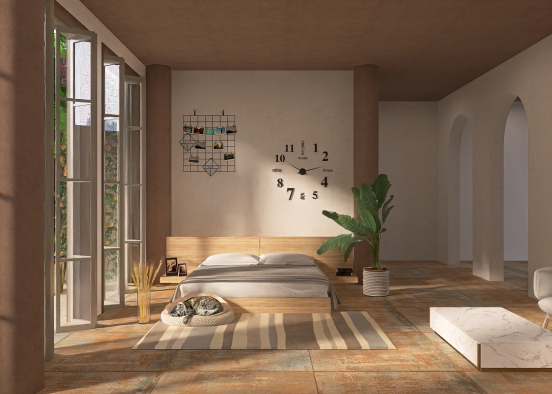 Homely Simple Bedroom Design Design Rendering