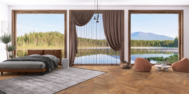 Forest earthly feeling bedroom