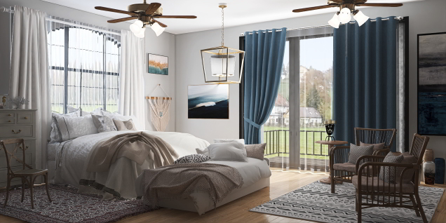 Scandinavian Bedroom interior design 
