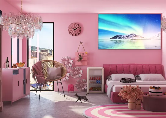 Pink bedroom 💗 Design Rendering