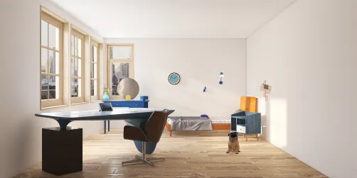 blue london flat room