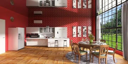 red design kitchen