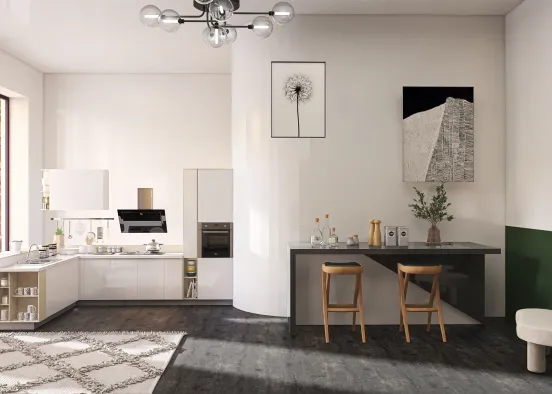 All in one kitchen Design Rendering