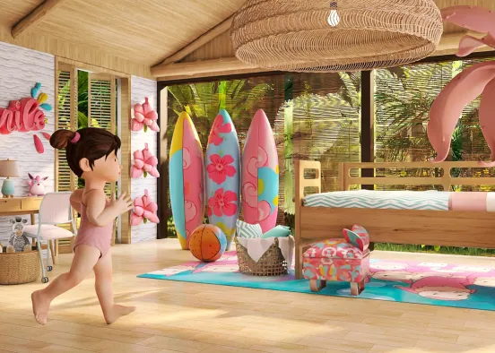 # Beach kawaii  Renderização de Design