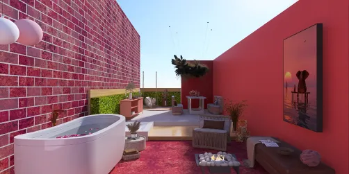Outdoor Patio flamingo colors