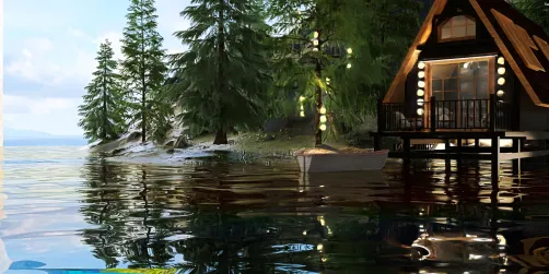 cabin by the lake