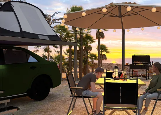 # In a Car Down By the Ocean Renderização de Design